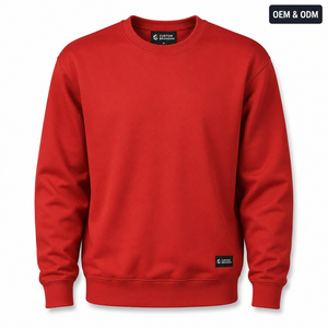 เสื้อสเวตเชิ้ตคอกลมผ้าฝ้ายฟลีซสำหรับผู้ชาย แบบสวมหัว รับผลิตแบบ OEM ODM แบรนด์ส่วนตัว ขายส่งจากโรงงาน - Product Image 1