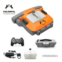 Robot de nettoyage de panneaux solaires CZ-3 coloré, auto-alimenté, entièrement automatique, alimenté par batterie au lithium, télécommande, brosse rotative à 360°