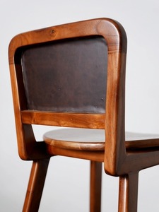 Solid Teak Wood Bar Chair with Backrest – Modern Wooden Bar <b>Stool</b> for Restaurant Cafe and Hotel Counter - Product Image 4