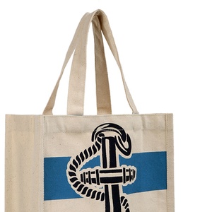 Bolso Tote de lona ecológico reutilizable con estampado de ancla con precio asequible para uso en oficina uso universitario Uso de compras - Product Image 5