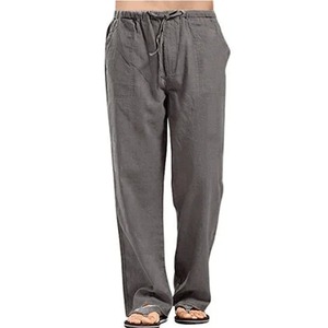 Men's Casual Spandex/Polyester <b>Drawstring</b> <b>Pants</b> Olive Green High Waist Loose Fit Side Pockets Breathable Lightweight Autumn Wear - Product Image 6