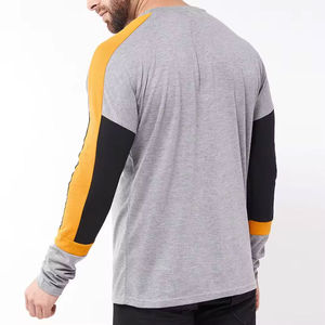 Camisetas de Manga Larga para Hombre de Alta Calidad, 100% Algodón, Color Personalizado, Sólidas, Casuales, Tejidas, Transpirables, Ecológicas, de Secado Rápido - Product Image 3