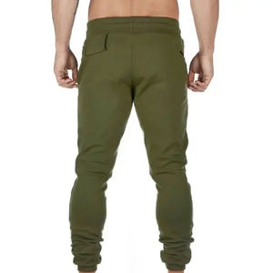 Pantalon de jogging slim pour homme en molleton de coton de haute qualité avec revers ajustables et coupe ample - Product Image 4