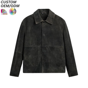 Veste en jean unisexe personnalisée, style vintage, décontractée et habillée, respirante, délavage foncé, automne/hiver, 100% coton, support OEM/ODM, vente en gros - Product Image 1