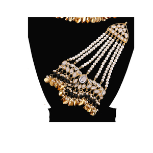 Pinza de Pelo de Aleación de Zinc de Estilo Étnico con Detalles de Perlas y Cristales para Bodas y Eventos Nupciales - Product Image 2
