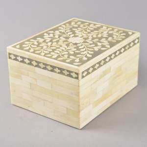 Caja Decorativa de Alta Calidad Hecha a Mano con Incrustaciones de Hueso Natural para Joyería, Frutos Secos, Venta al por Mayor - Product Image 3