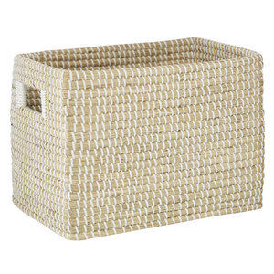 Panier de rangement décoratif en jonc de mer naturel accessoire décoratif tissé pour la maison - Product Image 2