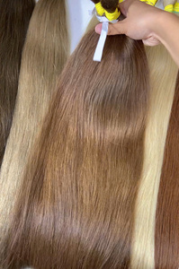 Extensiones de cabello virgen vietnamita súper doble dibujado de alta calidad a granel Color oscuro suave brillante sin caída precio al por mayor - Product Image 6