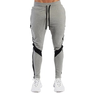 OEM Custom <b>Slim</b> Fit Men Track Pants High Quality Fleece Sweatpants Stripe Panel Cargo <b>Joggers</b> Casual Gym Fitness Trousers - Product Image 3