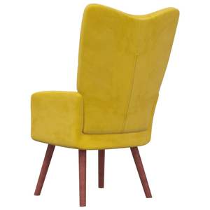 Fauteuil de salon relaxant jaune moutarde - Product Image 5