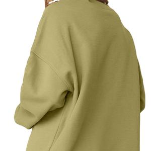 Sudadera de felpa francesa de peso pesado de lujo para mujer Otoño Invierno liso cuello redondo pulóver Sudadera con capucha logotipo frontal Tie Dye Hoodie - Product Image 5