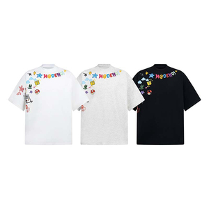 Camiseta Casual de Verano para Hombre, de Algodón Puro Pesado, de Manga Corta, con Estampado de Marca de Moda Americana - Product Image 3