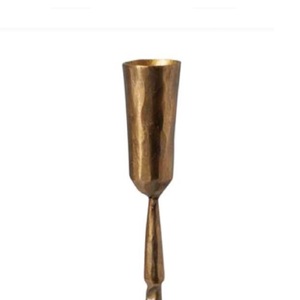 Portavelas de Latón Macizo Natural, Hecho a Mano, con Corte y Grabado, para Ocasiones Especiales, Cumpleaños, Navidad, Decoración del Hogar - Product Image 2