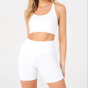 Top Selling Trending Products 2024 New Arrivals Hollow 2 Piece Women Shorts <b>Set</b> <b>Knitted</b> Casual Wear Summer Polyester/Cotton - Product Image 1