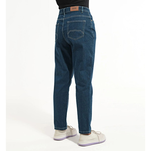 Women's Drop-Crotch Denim Jeans with Spandex Blend Breathable & <b>Waterproof</b> Regular Fit OEM Service - Product Image 5
