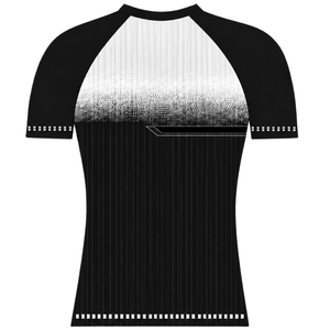 Camiseta Deportiva Raglán Blanca y Negra de Manga Corta con Cuello Redondo, Ligera, Uniforme de Entrenamiento Deportivo, Transpirable y de Alto Rendimiento - Product Image 2