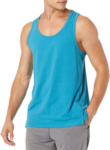 Wholesale High Quality 180gsm Breathable Knitted Tank Top for <b>Men</b> Quick-drying Activewear <b>White</b> Workout - Product Image 3