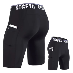 Newest Plain Blank Yoga <b>Man</b> <b>Shorts</b> High Stretch Breathable Training <b>Men's</b> Sports <b>Shorts</b> Quick Dry <b>Compression</b> <b>Shorts</b> - Product Image 2