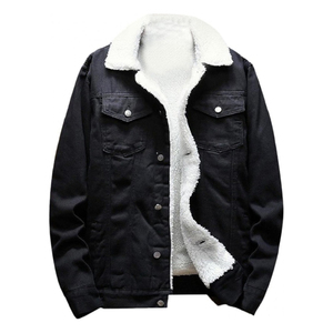 เสื้อแจ็คเก็ตเดนิมบุขนเชอร์ปาสำหรับผู้ชาย คอปกขนแกะ อุ่นสบายสำหรับฤดูหนาว ติดกระดุม สไตล์ลำลอง สตรีทแวร์ ขายส่ง หลายสี รับผลิตแบบ OEM - Product Image 6