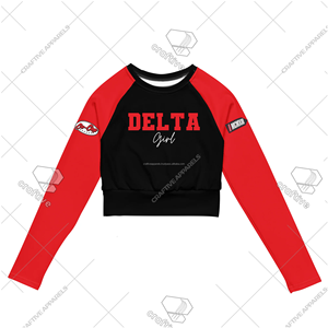 Vente en gros Haut de gymnastique Delta Sigma Theta DST Sorority Vêtements de sport Vêtements d'entraînement respirants brodés - Product Image 1