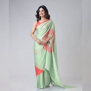 Alta calidad diseñador indio tradicional Bollywood Sari blusa colección último bordado tarifa al por mayor para fiestas de boda - Product Image 6
