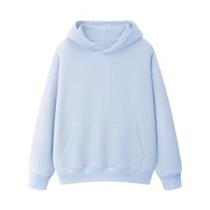 100% Cotton Men's Hoodies <b>Thick</b> <b>Fleece</b> Heavy Weight Oversized Custom Print Logo Solid Pattern Knitted Weaving Hoodies - Product Image 5