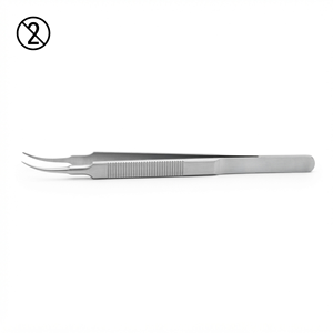 Pinzas de Tennant de Alta Calidad, Curvas, para Cirugía Oftálmica, de Acero Inoxidable, Instrumento Microquirúrgico para Sutura Fina - Product Image 1