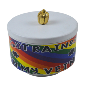 Solid Metal LGBTQ Rainbow-Themed <b>Cookie</b> Container for Home Decor and Kitchenware Use for Food Storage - Product Image 3