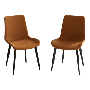 2 pz moderna cucina e sala da pranzo sedie in ecopelle cuscino sedile e robuste gambe in metallo sedie imbottite da pranzo - Product Image 1