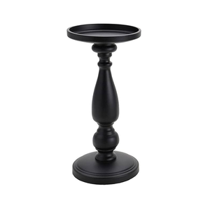 แท่นวางเทียนตกแต่งบ้านสีดำด้านทำจากอลูมิเนียมหล่อเทียนแบบแฮนด์เมด - Product Image 2