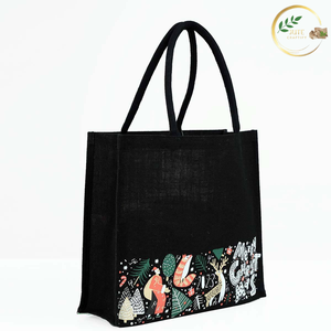 Sac cadeau en jute laminé de haute qualité avec poignées robustes - Product Image 2