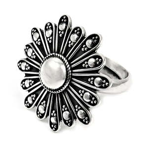 Cocktail Flower <b>Ring</b> Available In Pure 925 Solid Sterling Silver Handmade Bohemian Women Jewelry Perfect For Festive Seasons - Product Image 1