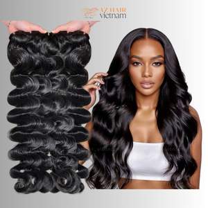 Extensiones de Cabello Ondulado Natural, Remy Vietnamita, 100% Cabello Humano, Doble Trama, Puro, Sin Procesar, Virgen, Grado 12A, Negro Natural - Product Image 1