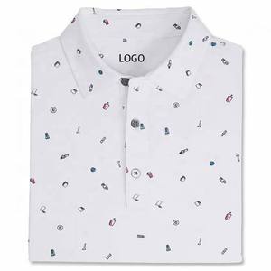Camiseta de Golf para Hombre, 100% Algodón Transpirable, con Logotipo Personalizado Impreso por Transferencia de Calor, Manga Corta y Diseño de Alto Rendimiento - Product Image 3