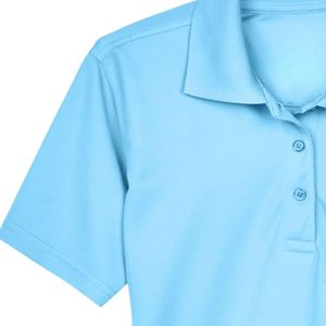 Jack and Jill <b>Women</b> Custom Crest Embroidery <b>Polo</b> Shirt Stylish Short Sleeve Button Placket Casual Uniform <b>Top</b> Premium Wholesale - Product Image 4