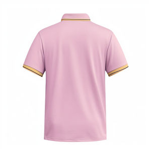 Polo de Manga Corta Rosa para Mujer, Color Sólido, Corte Regular, Cierre de Botones, Estilo Casual, Tejido de Poliéster Transpirable - Product Image 6
