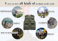 Veste cargo multi-poches pour homme, légère, décontractée, pour la pêche, le travail, le safari, les voyages et la photographie