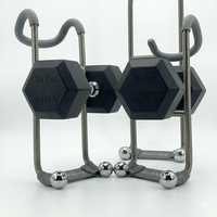 Haltères de musculation réglables en acier et caoutchouc, robustes, portables et antidérapants, pour la vente en gros
