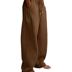 Wholesale Men Baggy Sweatpants Fleece Wide <b>Leg</b> with Elastic Drawstring Waist, Casual Loose Lounge Joggers - Product Image 2