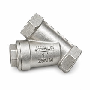 Filtro de Tubería en Y de Acero Inoxidable de Alta Resistencia de 25 mm (1 Pulgada) con Rosca para Separación de Agua, Aceite, Gas, Aire, Sedimentos, Residuos y Contaminantes - Product Image 1