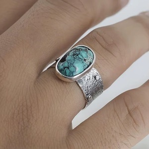 Anillo de Labradorita Natural de Plata de Ley 925, Anillo Largo y Grueso, Hecho a Mano, con Piedra de Nacimiento, Joyería de Diseño, Venta al por Mayor - Product Image 5