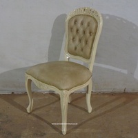 Ensemble de salle à manger antique, meubles italiens, table à manger ronde et ovale avec plateau en verre et chaises en bois, meubles de luxe