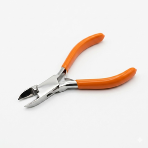 Pince coupante latérale en acier inoxydable avec poignées ergonomiques orange en forme de griffe de chat, outil de fabrication de bijoux - Product Image 6