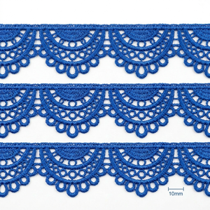 Ribete de encaje guipur azul real de 10 mm a granel, rollo de 20 metros para bordes de sari, lencería, accesorios para el cabello, decoración de regalos, manualidades de lujo - Product Image 4