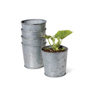 Pot de fleurs en métal galvanisé vintage personnalisé, petit pot de plantes en métal pour intérieur et extérieur, mini pots suspendus pour la décoration de la maison - Product Image 4