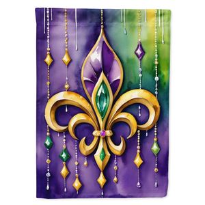 Multicolor Fleur De Lis Mardi Gras Garden Flag Buzón decorativo y Banner de patio para ilustraciones de patio y césped y camas de flores - Product Image 1
