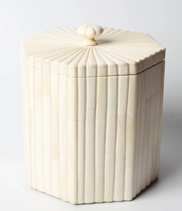 ถังน้ำแข็งแก้วโลหะฝังเขาควายและกระดูกสีธรรมชาติ  ขายดี - Product Image 2