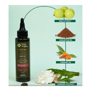 Huile capillaire Bhringraj Eclipta Alba |   Huile nourrissante pour cheveux à base de plantes pour l'industrie des soins capillaires, approvisionnement en gros - Product Image 1