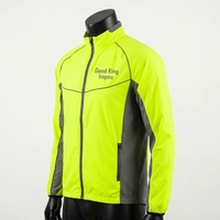 Veste de sport d'hiver de haute qualité à col montant zippé, avec logo frontal, pour la course à pied, à manches longues, légère, pour l'entraînement et les activités sportives