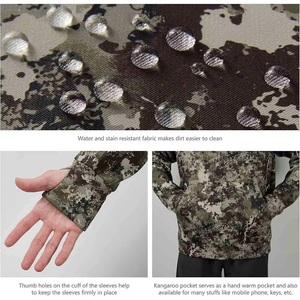 Customized Front Print Logo Fashion Sports Windproof Waterproof Outdoor Soft <b>Shell</b> Hunting Jacket Polyester Lining for Unisex - Product Image 6